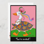 グースがウクライナのフォークアートを展開 招待状 (正面/裏面)