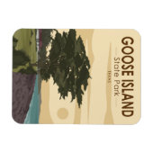 グースアイランド州パークテキサス州ヴィンテージ マグネット (横)