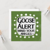 グースアラートのグリーティングカード カード (正面/裏面インサイチュ)