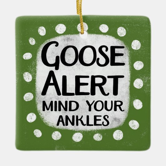 グースアラートオーナメント セラミックオーナメント (正面)