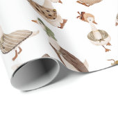 グースイガンダーファンシードレスゲーゼ、ホワイト ラッピングペーパー (ロールコーナー)