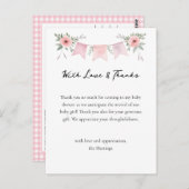 グースウォー間抜けトカラーガールベイビーシャワーありがとう ポストカード (正面/裏面)