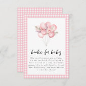 グースウォー間抜けトカラーガールベビーシャワー エンクロージャーカード (正面/裏面)