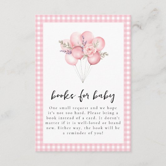 グースウォー間抜けトカラーガールベビーシャワー エンクロージャーカード (正面)