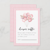 グースウォー間抜けトカラーガールベビーシャワー エンクロージャーカード (正面/裏面)