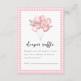 グースウォー間抜けトカラーガールベビーシャワー エンクロージャーカード