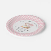 グースウォー間抜けトカラーガールベビーシャワー ペーパープレート (アングル)