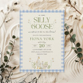 グースウォー間抜けトカラー男の子ベイビーシャワー 招待状