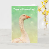 グースエレガントハッピーバースデーカード カード (黄色い花)