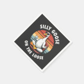 グースオンザルーズ間抜け瞑想ヨガレトロ スタンダードカクテルナプキン (角)