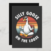 グースオンザルーズ間抜け瞑想ヨガレトロ 招待状 (正面/裏面)