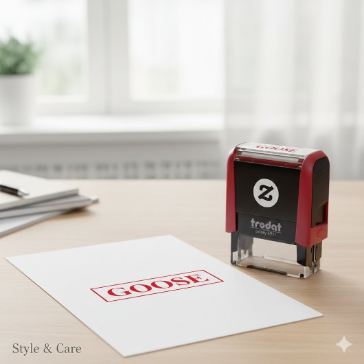 グースカスタム文字自筆スタンプ工芸品 セルフインキングスタンプ
