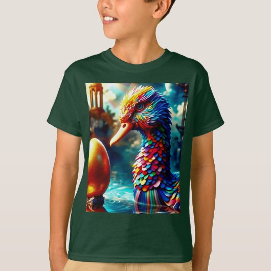 グースカラフル&ゴールデンエッグ Tシャツ (正面)