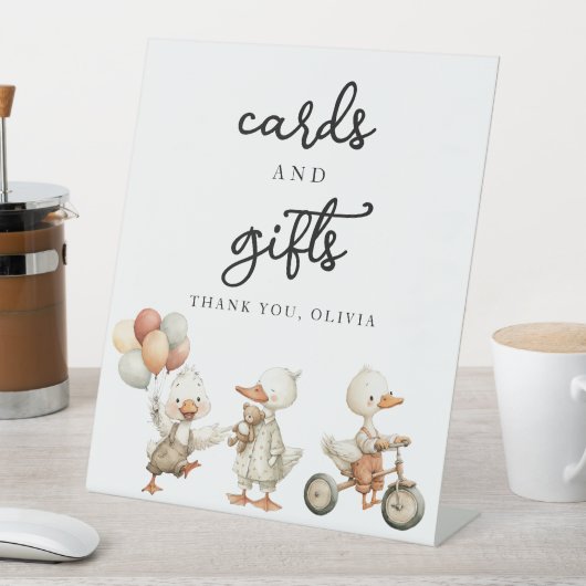 グースカ間抜けードとギフトのサインパーソナライズされた 台座サイン (インサイチュ)