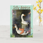 グースカ間抜けードモネスタイルグリーティング誕生日 カード (黄色い花)