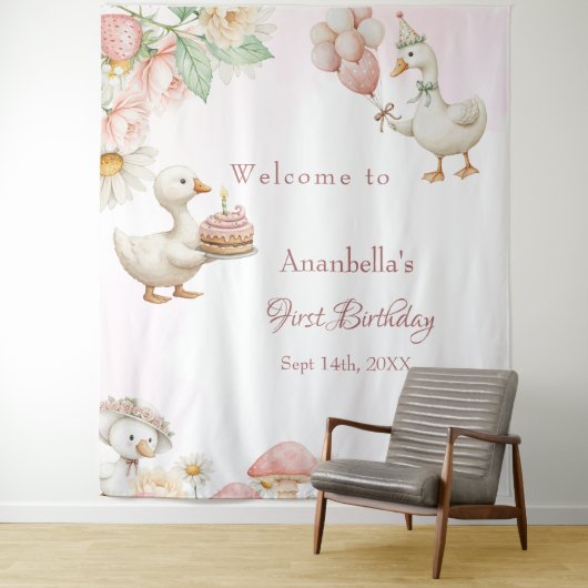 グースガーデン間抜けキノコ誕生日へようこそ タペストリー (インサイチュ)