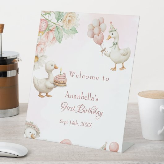 グースガーデン間抜けキノコ誕生日へようこそ 台座サイン (インサイチュ)