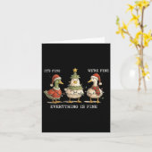 グースクリスマ素晴らしス私たちは素晴らしすべてだ カード (黄色い花)