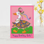 グースゴウズウクライナフォークアート カード (黄色い花)