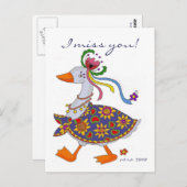 グースゴウズウクライナフォークアート ポストカード (正面/裏面)