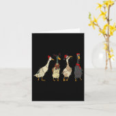 グースサンタトナディアクリスマスクリスマスライツパジャマ カード (黄色い花)