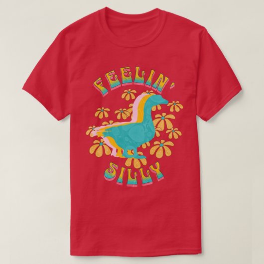 グースシャ間抜けツかわいいおもしろいレトロ波形 Tシャツ (デザイン正面)