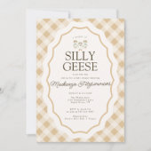 グースジンガ間抜けムトリプレットベビーシャワー招待状 招待状 (正面)