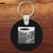 グースセルフィーエイリアンUfoおもしろい女男性へ性キ キーホルダー (正面)