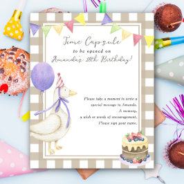 グースタイムカプセル1歳男女兼用誕生日 ポスター