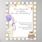 グースタイムカプセル1歳男女兼用誕生日 ポスター (正面)