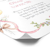 グースタイムカプセル1th誕生日ピンクボウ ポスター (角)