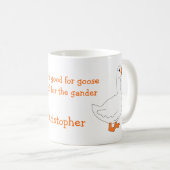 グースデザイン パーソナライズされた コーヒーマグカップ (正面右)