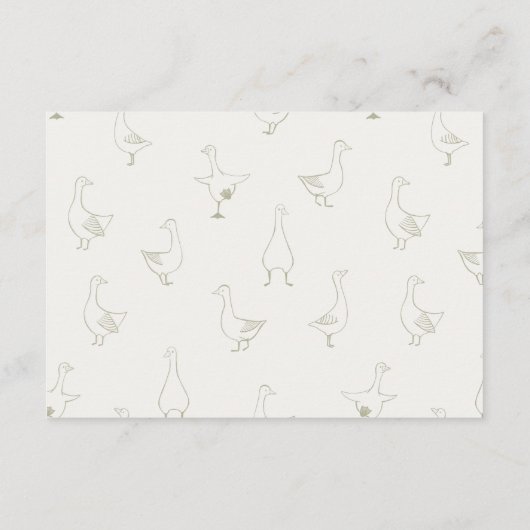 グースニュートラル間抜けジンガムリボンおむつラッフル エンクロージャーカード (裏面)