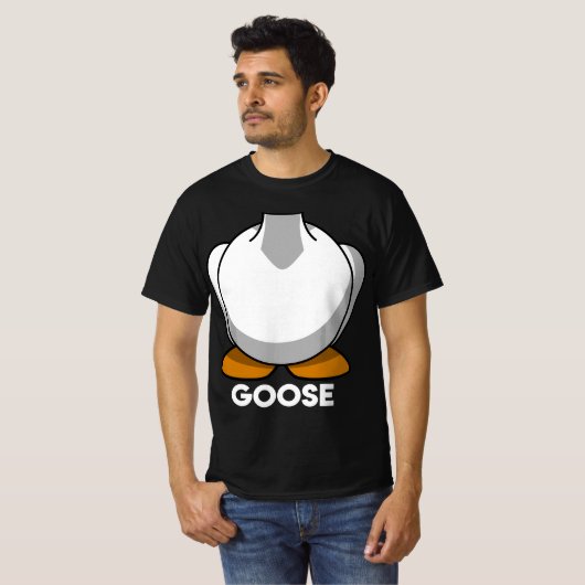 グースハロウィーンカップル友人グループのコスチューム Tシャツ (正面フル)