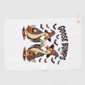 グースバンプハロウィーンウィッチ秋 ゴルフタオル (横)