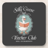 グースパーソナライズされた間抜け先生クラブ教室 コースター (正面)