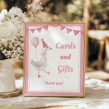 グースピ間抜けックガール誕生日カードとギフト