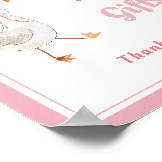 グースピ間抜けックガール誕生日カードとギフト ポスター (角)