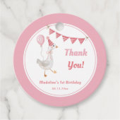 グースピ間抜けックガール誕生日メッセージカード フェイバータグ (正面)