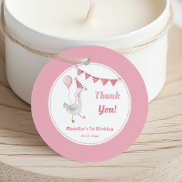 グースピ間抜けックガール誕生日メッセージカード フェイバータグ