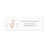 グースピ間抜けックボウ差出人住所ラベル ラベル (正面)