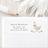 グースピ間抜けックボウ赤ちゃんシャワー差出人住所 ラベル (インサイチュ)