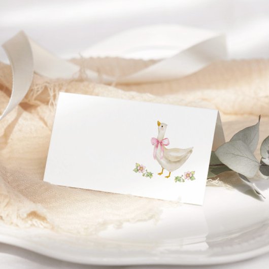 グースピ間抜けックボウ赤ちゃんシャワー プレイスカード