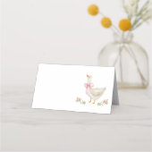 グースピ間抜けックボウ赤ちゃんシャワー プレイスカード (正面)