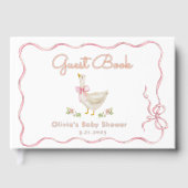 グースピ間抜けックボウ赤んお洒落坊シャワー ゲストブック (正面)