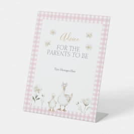 グースピ間抜けンクお洒落ベビーシャワーアドバイス 台座サイン