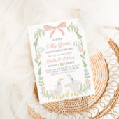 グースピ間抜けンクフローラベビーシャワー招待状 招待状