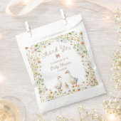 グースフローラベビーシャワーありがとう フェイバーバッグ (クリップ留めされた状態)