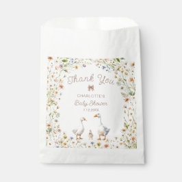 グースフローラベビーシャワーありがとう フェイバーバッグ