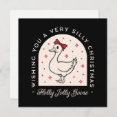 グースフ間抜けァーおもしろいン動物クリスマス シーズンカード (正面/裏面)